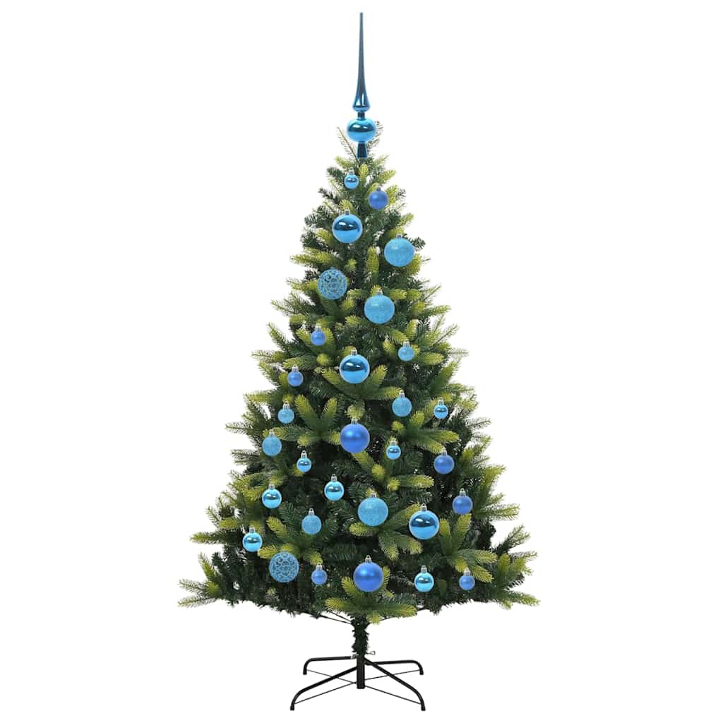 Artificial Hinged Christmas Tree 150 LEDs Green 120 cm