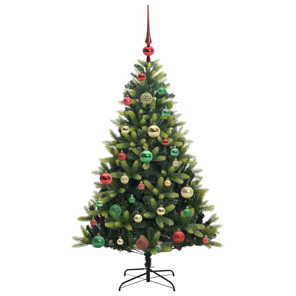 Artificial Hinged Christmas Tree 150 LEDs Green 120 cm