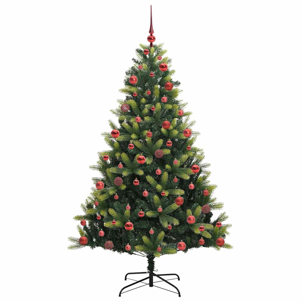 Artificial Hinged Christmas Tree 300 LEDs Green 180 cm