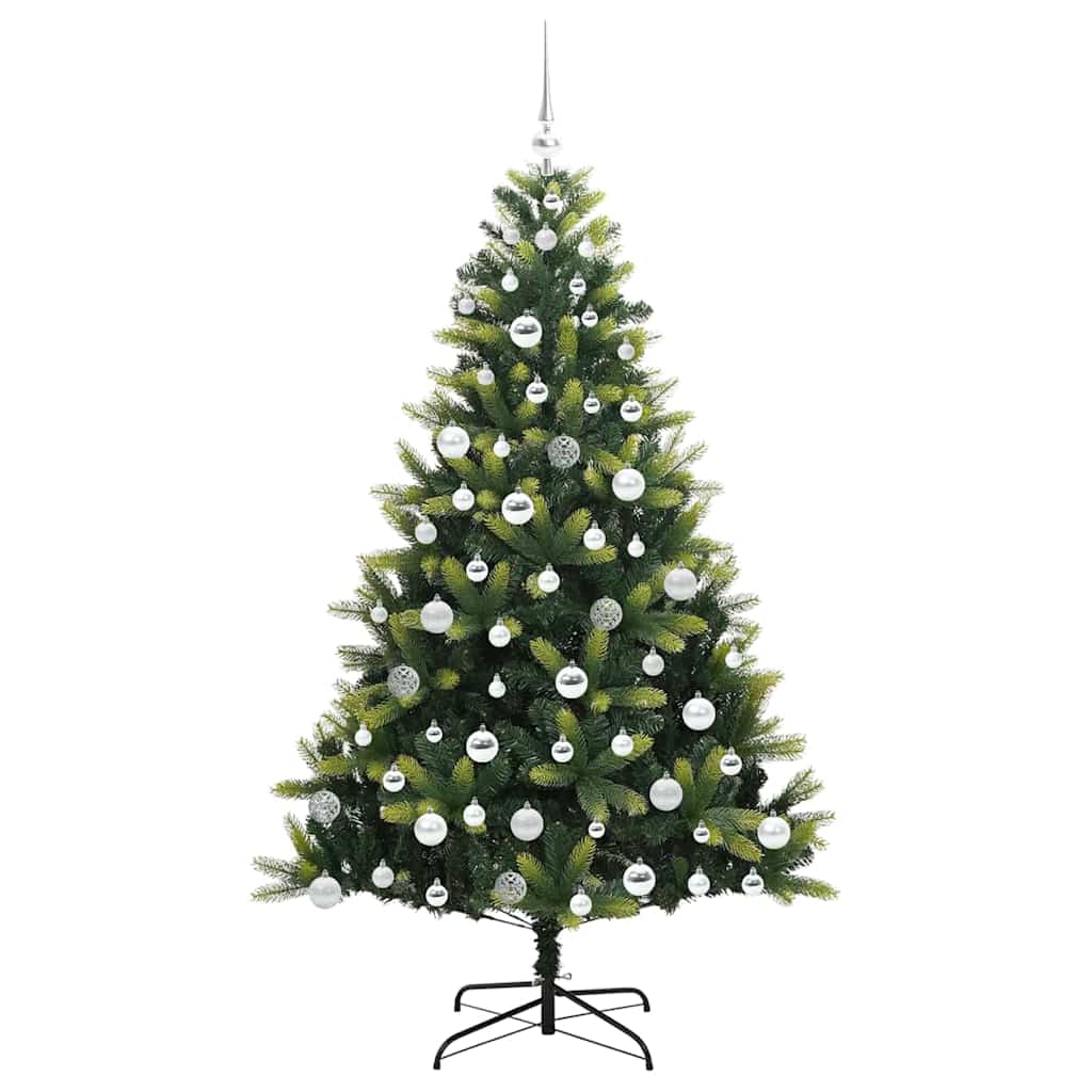 Artificial Hinged Christmas Tree 300 LEDs Green 180 cm
