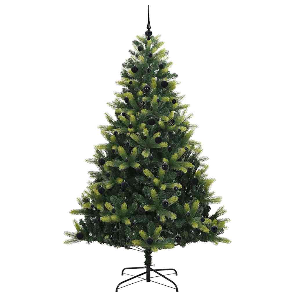 Artificial Hinged Christmas Tree 300 LEDs Green 240 cm