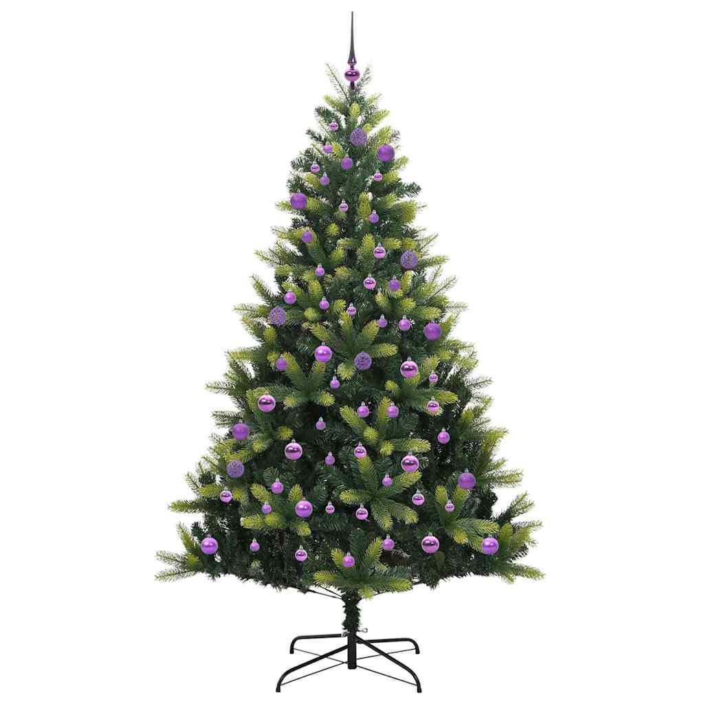 Artificial Hinged Christmas Tree 300 LEDs Green 240 cm