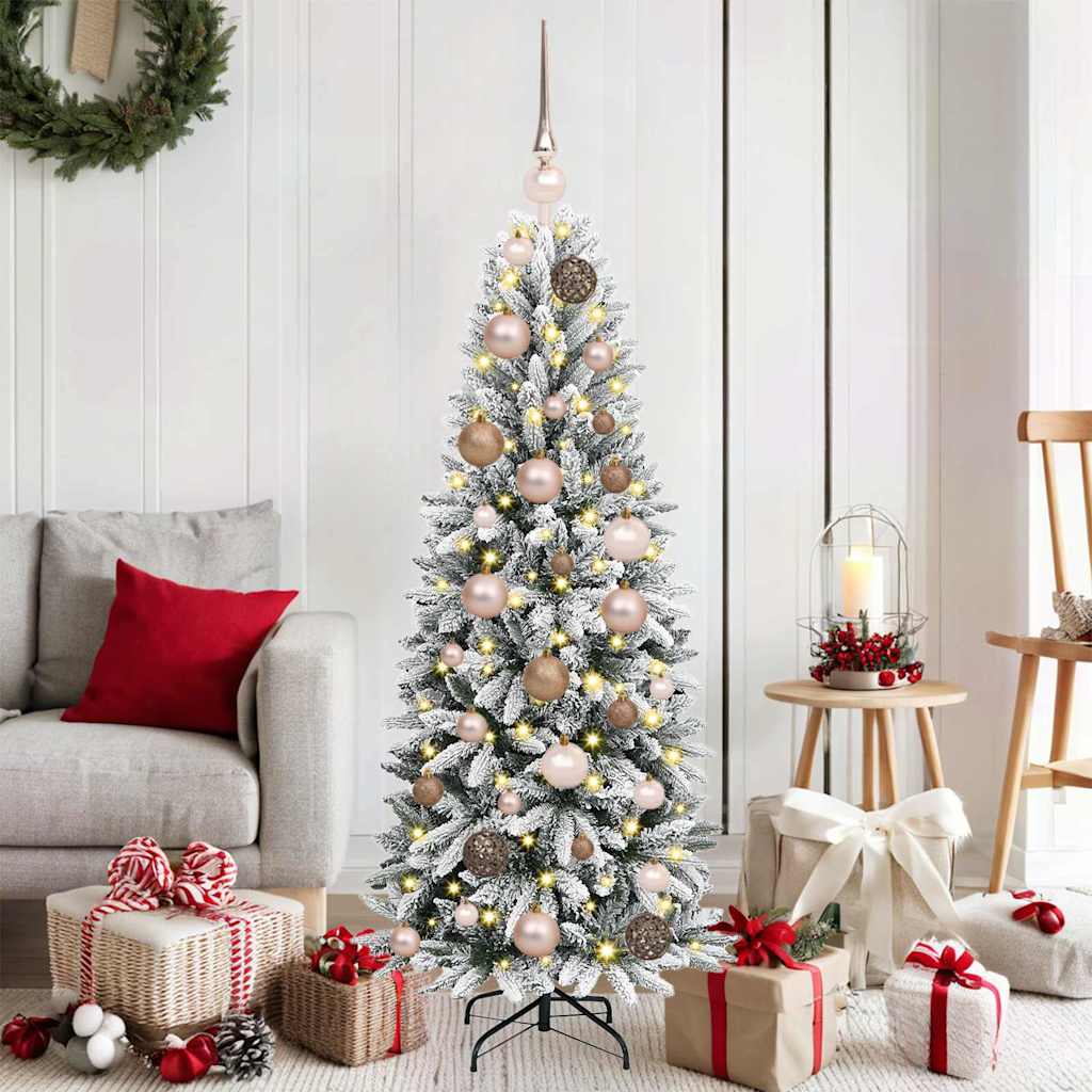 Artificial Christmas Tree with 150 LEDs White 53 x 53 x 120 cm