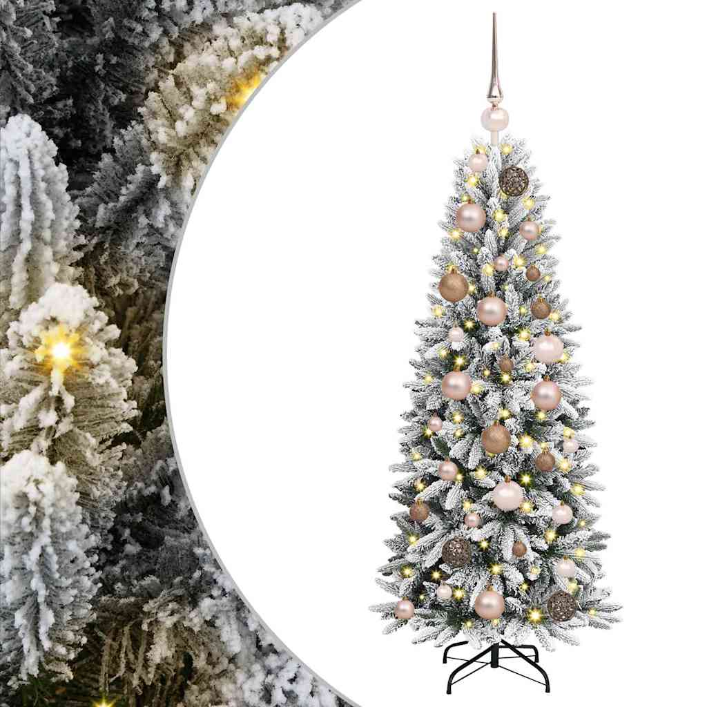 Artificial Christmas Tree with 150 LEDs White 53 x 53 x 120 cm