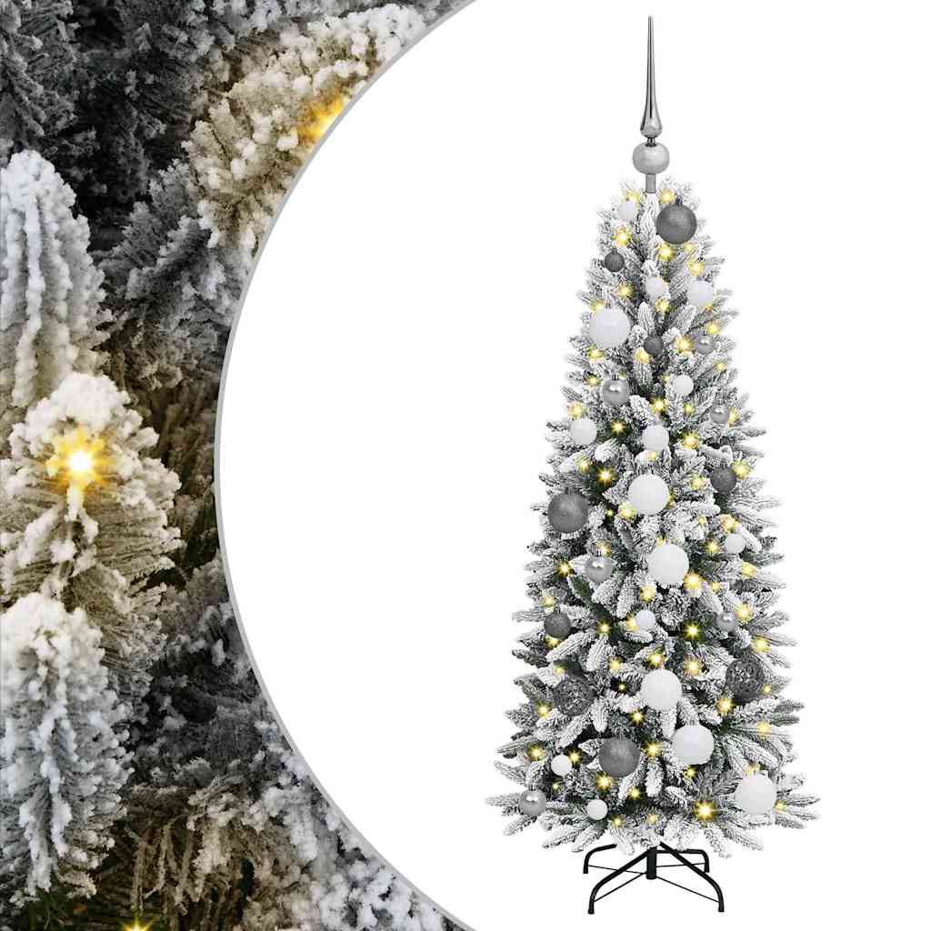 Artificial Christmas Tree with 150 LEDs White 53 x 53 x 120 cm