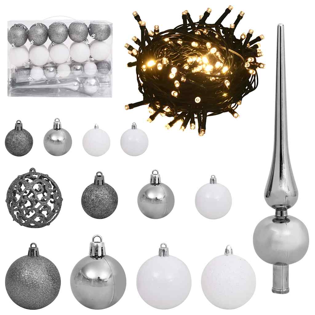 Artificial Christmas Tree with 150 LEDs White 53 x 53 x 120 cm