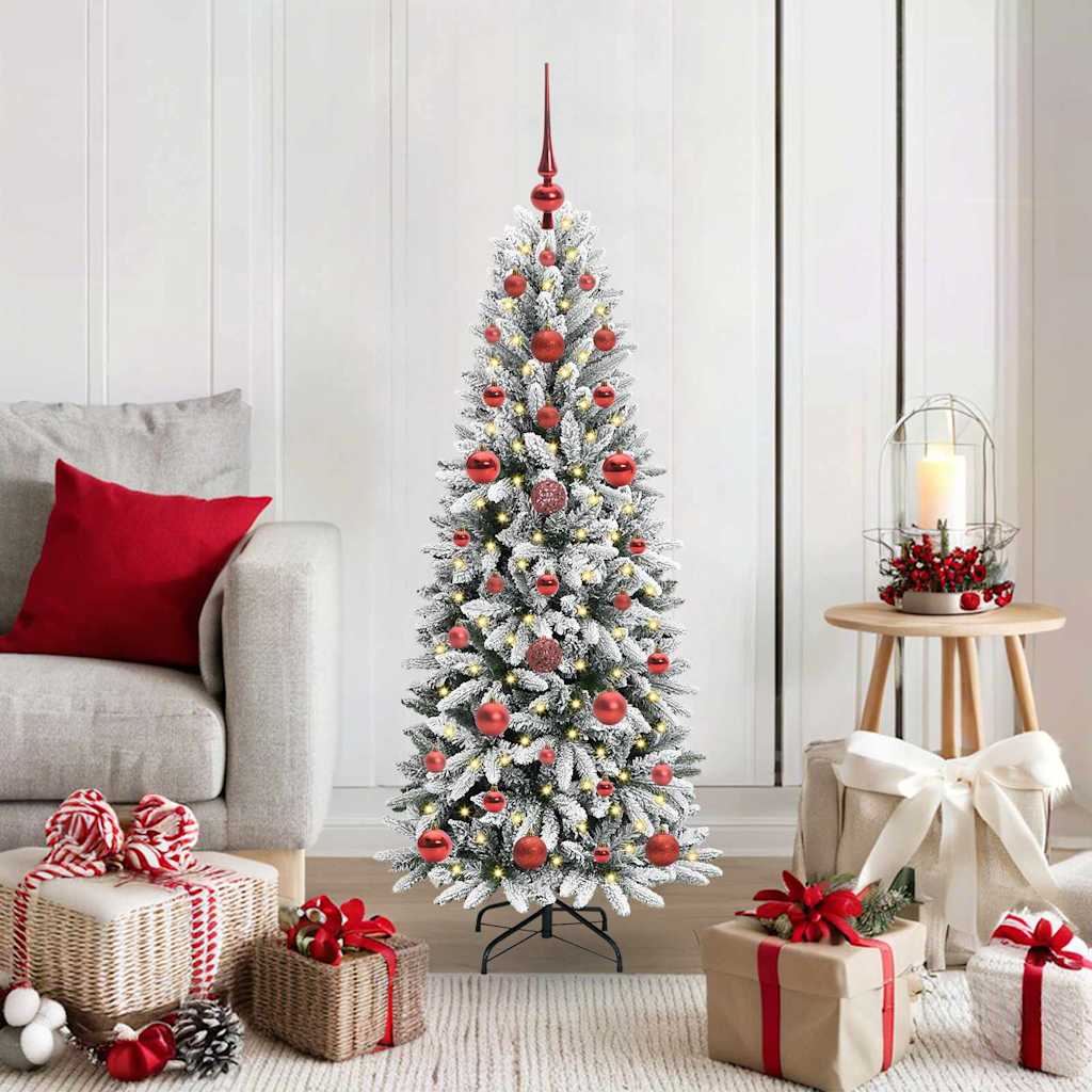 Artificial Christmas Tree with 150 LEDs White 53 x 53 x 120 cm