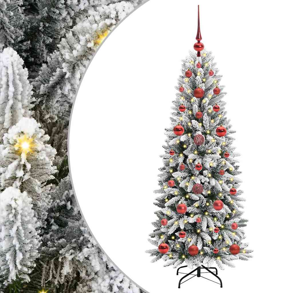 Artificial Christmas Tree with 150 LEDs White 53 x 53 x 120 cm