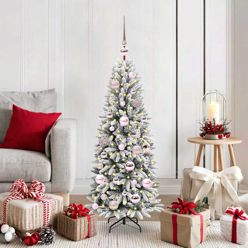 Artificial Christmas Tree with 150 LEDs White 53 x 53 x 120 cm