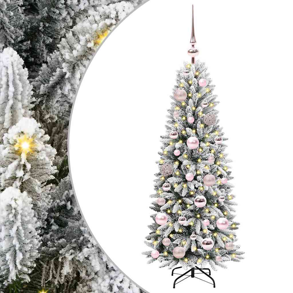 Artificial Christmas Tree with 150 LEDs White 53 x 53 x 120 cm