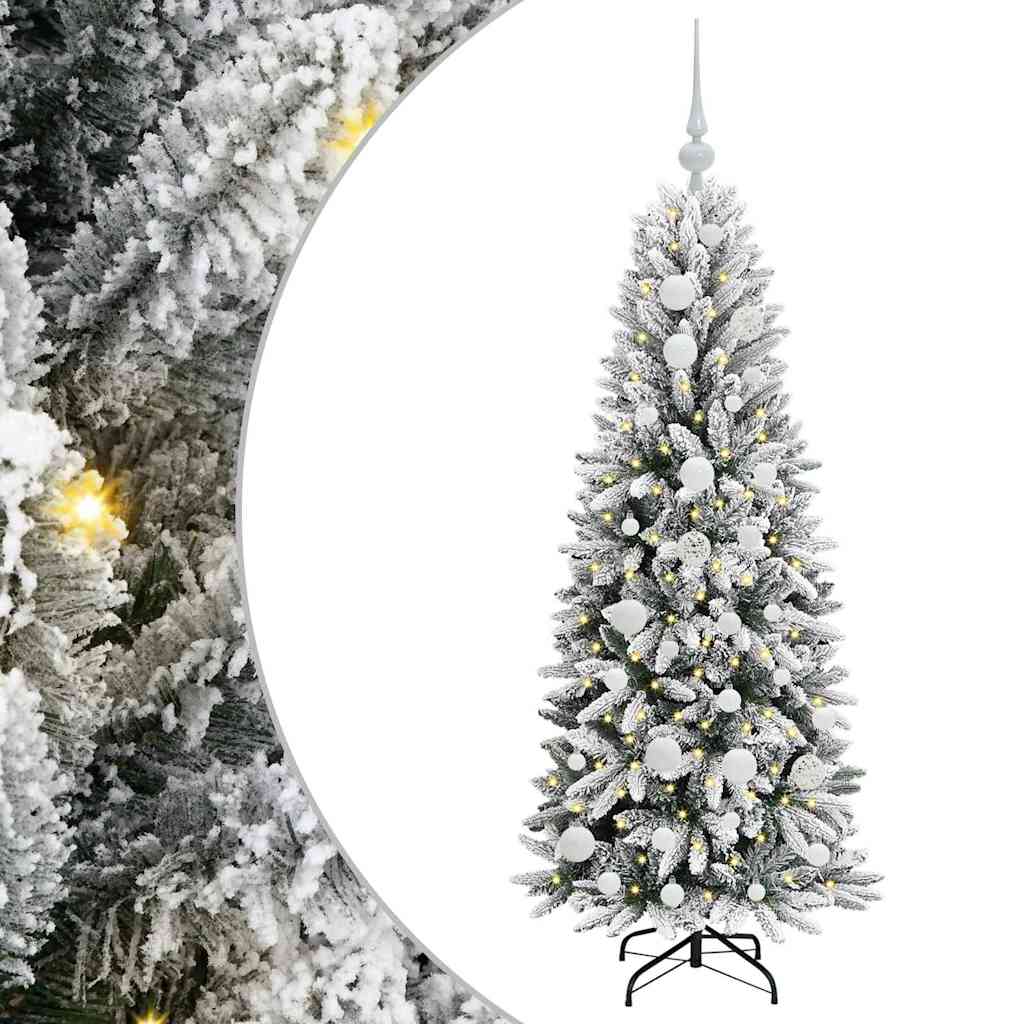 Artificial Christmas Tree with 150 LEDs White 53 x 53 x 120 cm