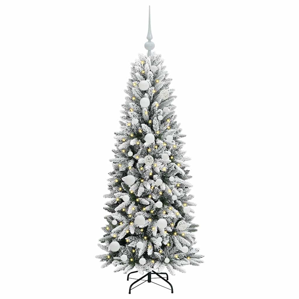 Artificial Christmas Tree with 150 LEDs White 53 x 53 x 120 cm