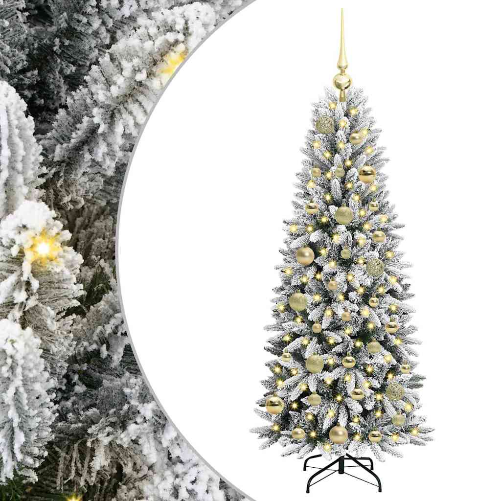 Artificial Christmas Tree with 150 LEDs White 53 x 53 x 120 cm