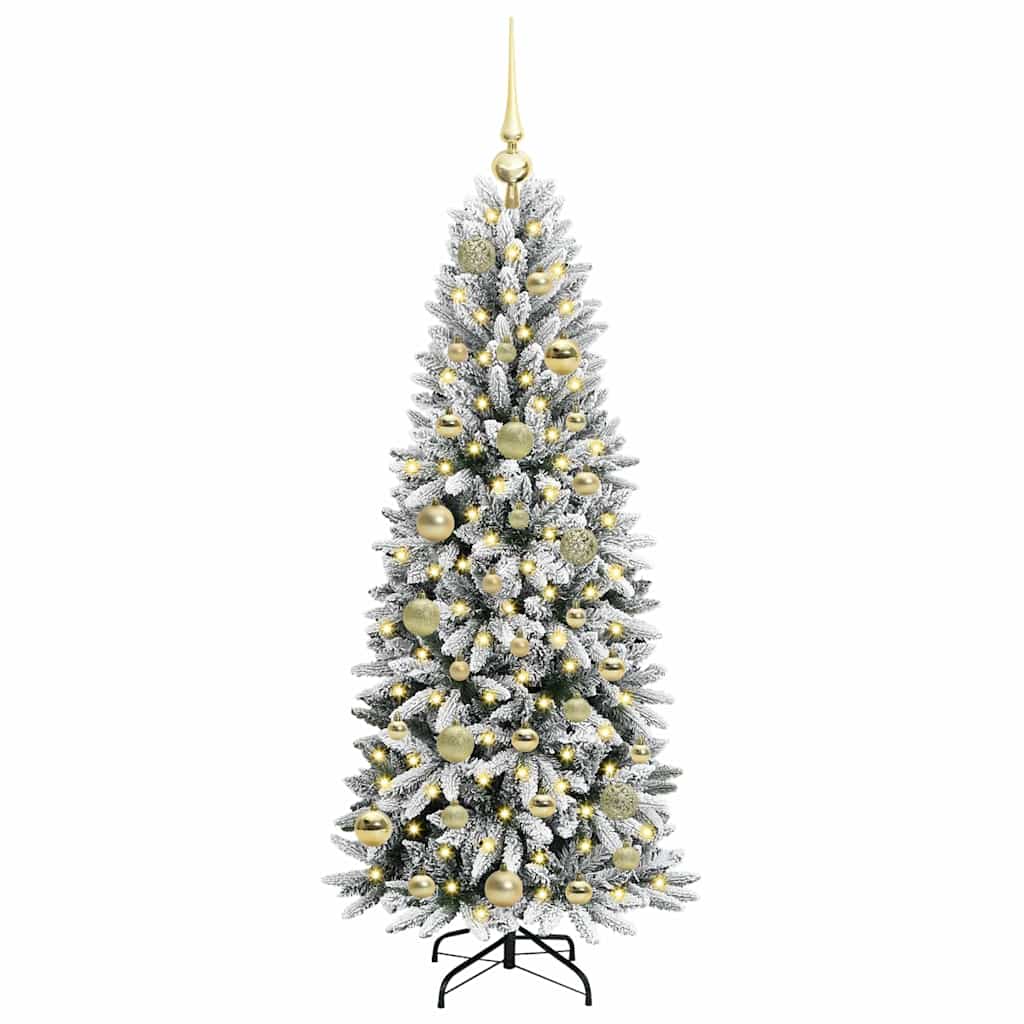 Artificial Christmas Tree with 150 LEDs White 53 x 53 x 120 cm