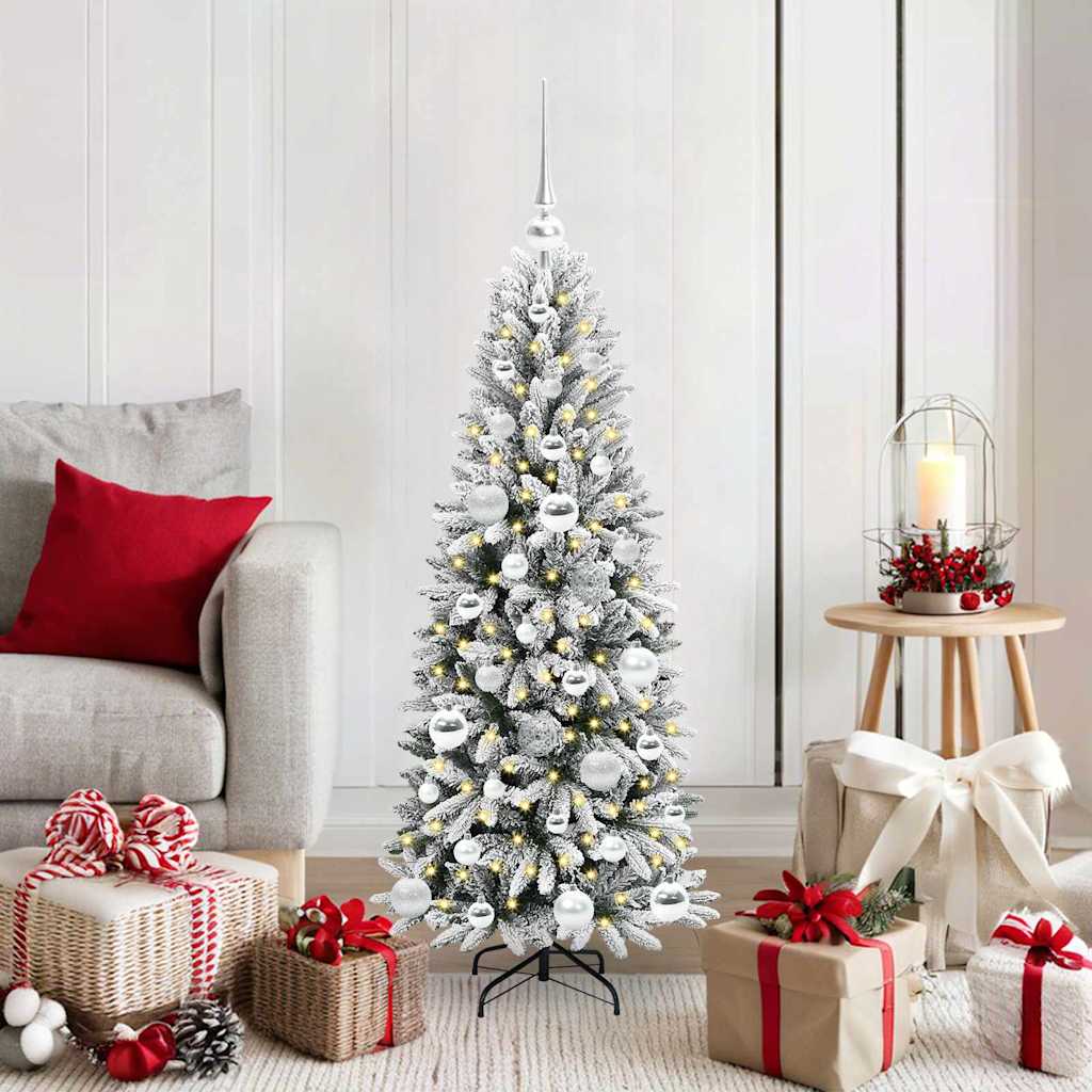 Artificial Christmas Tree with 150 LEDs White 53 x 53 x 120 cm