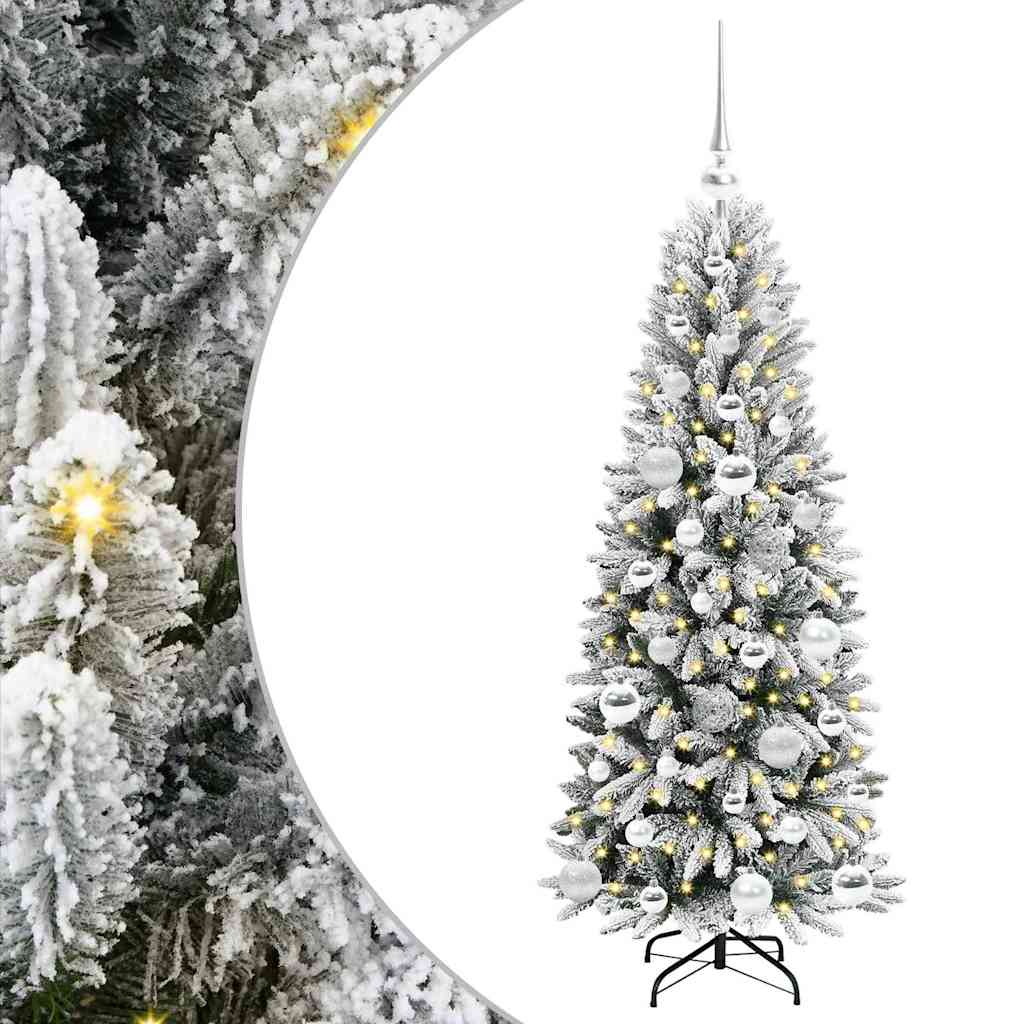 Artificial Christmas Tree with 150 LEDs White 53 x 53 x 120 cm