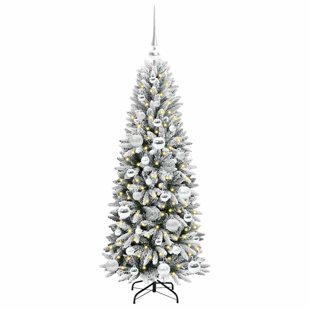 Artificial Christmas Tree with 150 LEDs White 53 x 53 x 120 cm