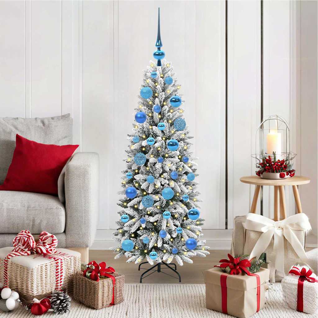 Artificial Christmas Tree with 150 LEDs White 53 x 53 x 120 cm