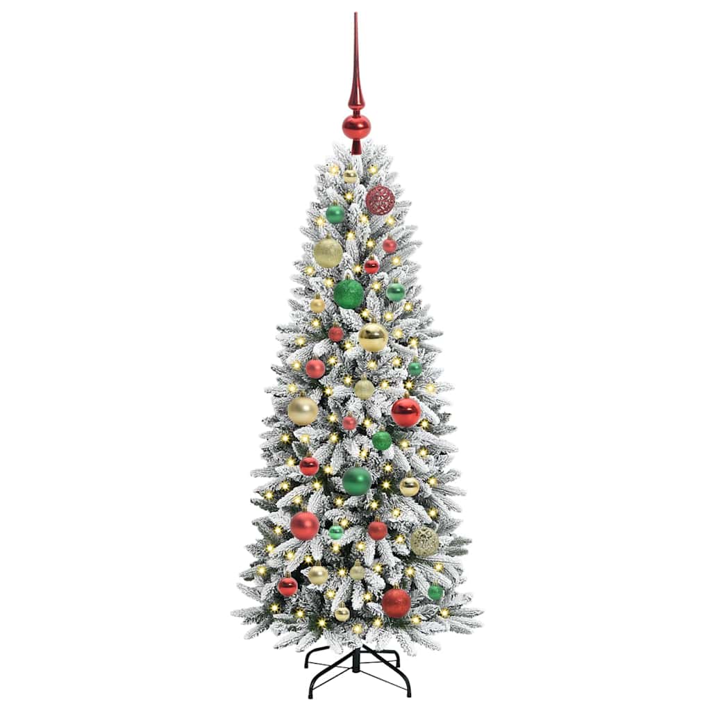 Artificial Christmas Tree with 150 LEDs White 53 x 53 x 120 cm