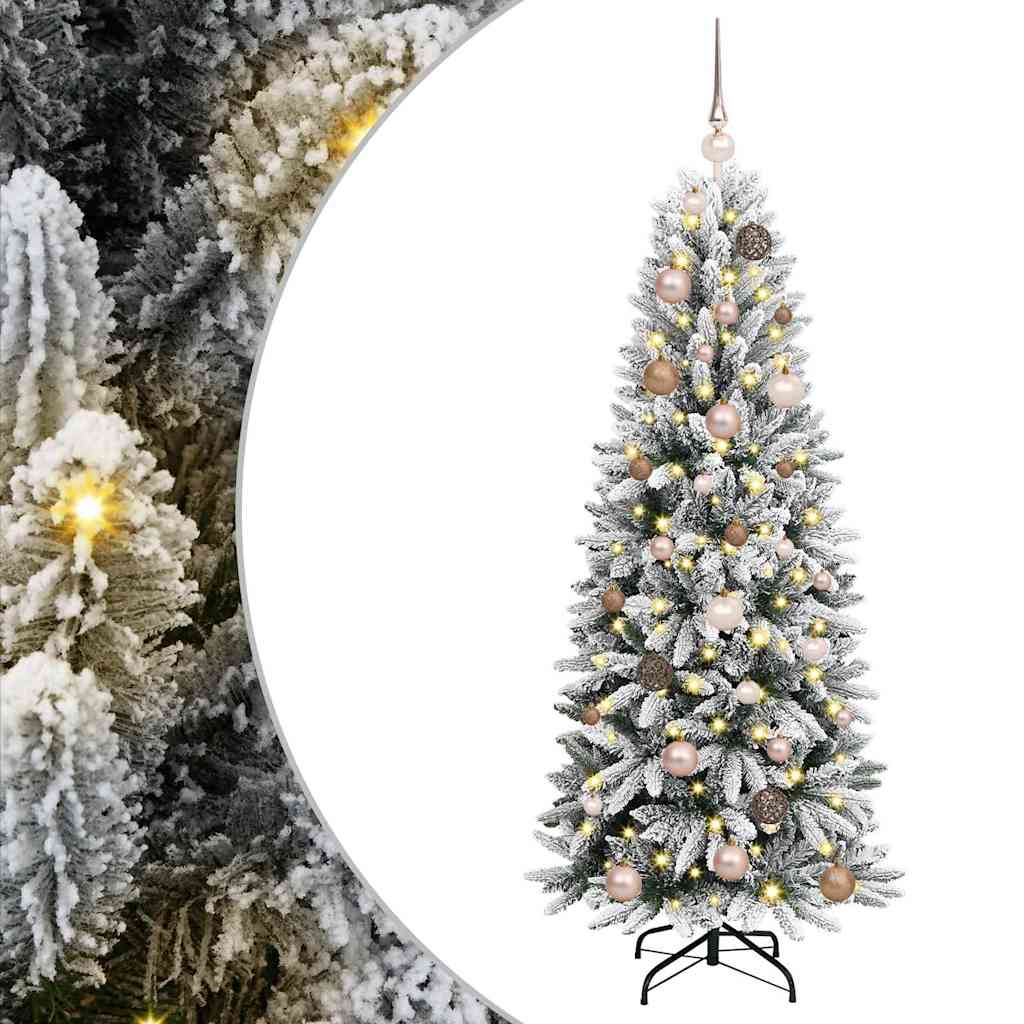 Artificial Christmas Tree with 150 LEDs White 63 x 63 x 150 cm
