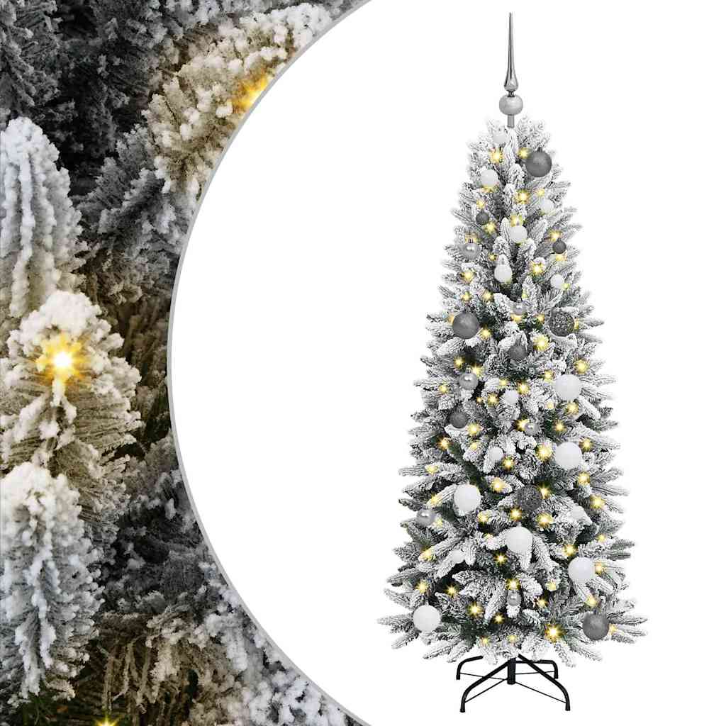 Artificial Christmas Tree with 150 LEDs White 63 x 63 x 150 cm