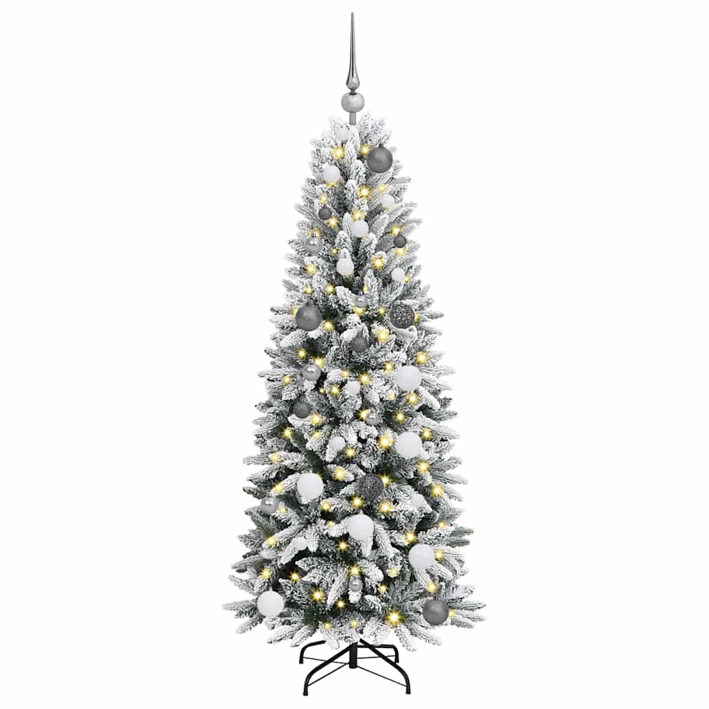 Artificial Christmas Tree with 150 LEDs White 63 x 63 x 150 cm