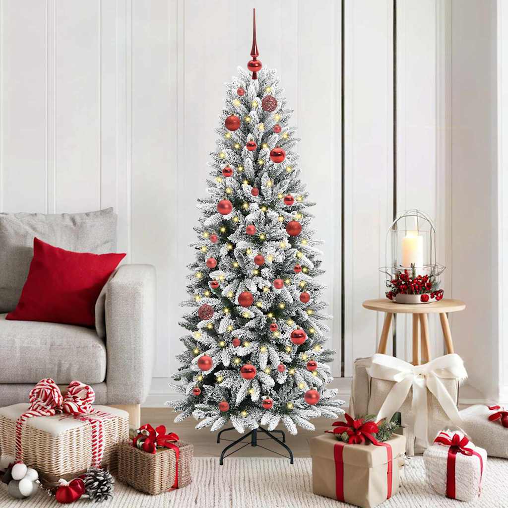 Artificial Christmas Tree with 150 LEDs White 63 x 63 x 150 cm