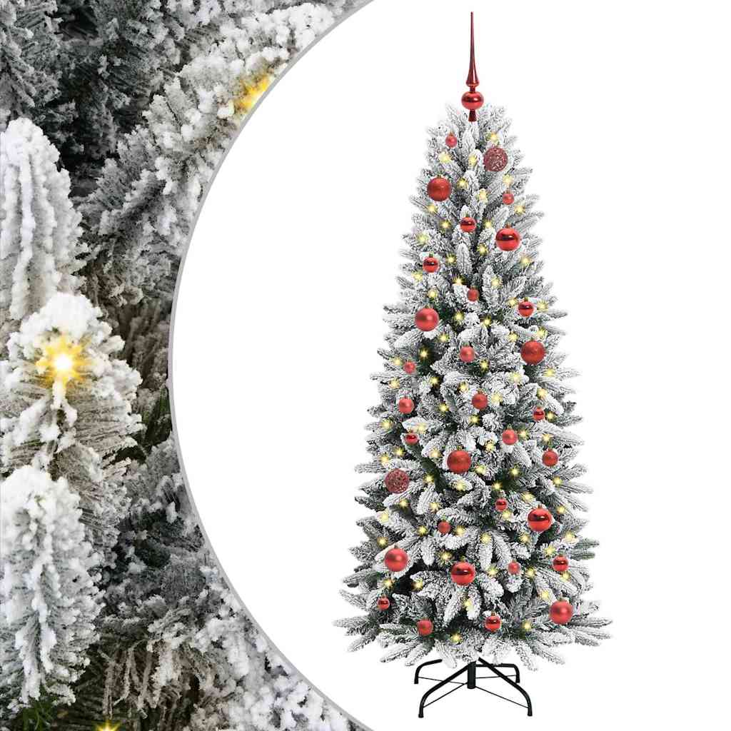 Artificial Christmas Tree with 150 LEDs White 63 x 63 x 150 cm