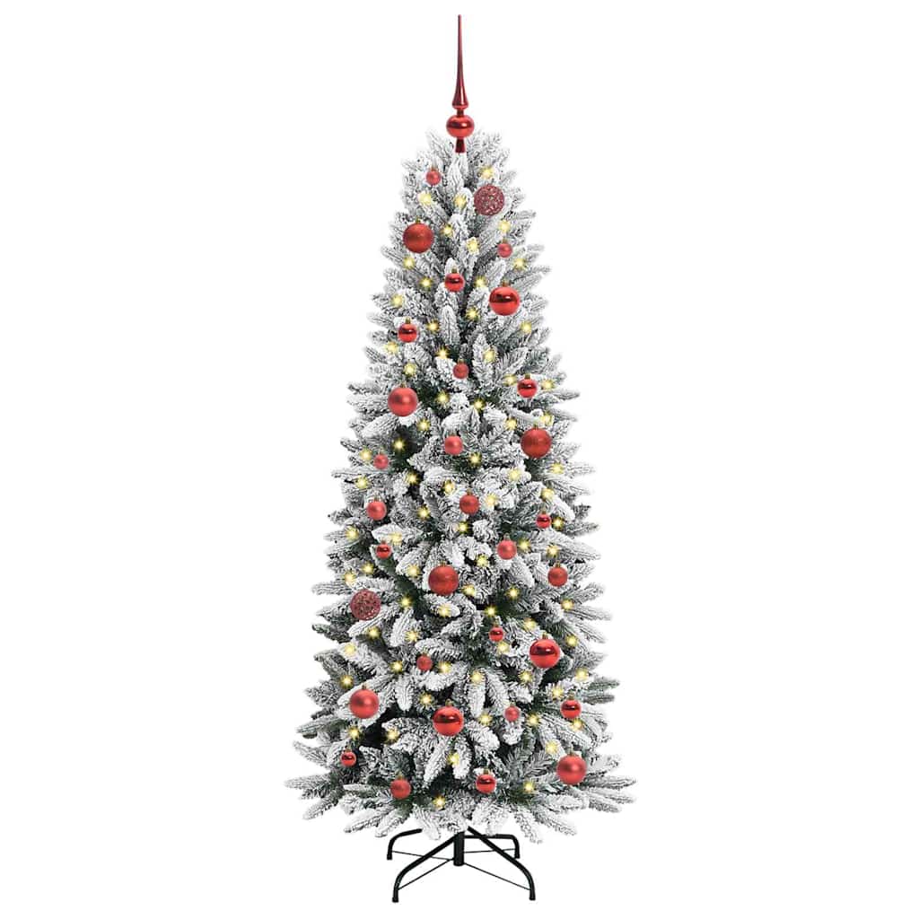 Artificial Christmas Tree with 150 LEDs White 63 x 63 x 150 cm