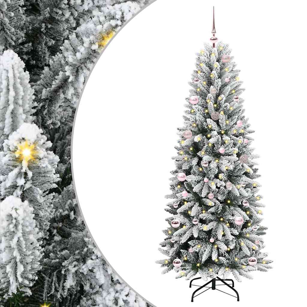 Artificial Christmas Tree with 150 LEDs White 63 x 63 x 150 cm
