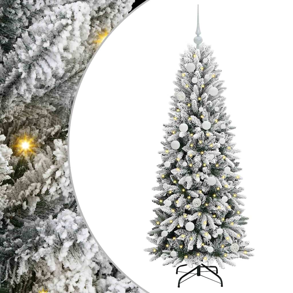 Artificial Christmas Tree with 150 LEDs White 63 x 63 x 150 cm