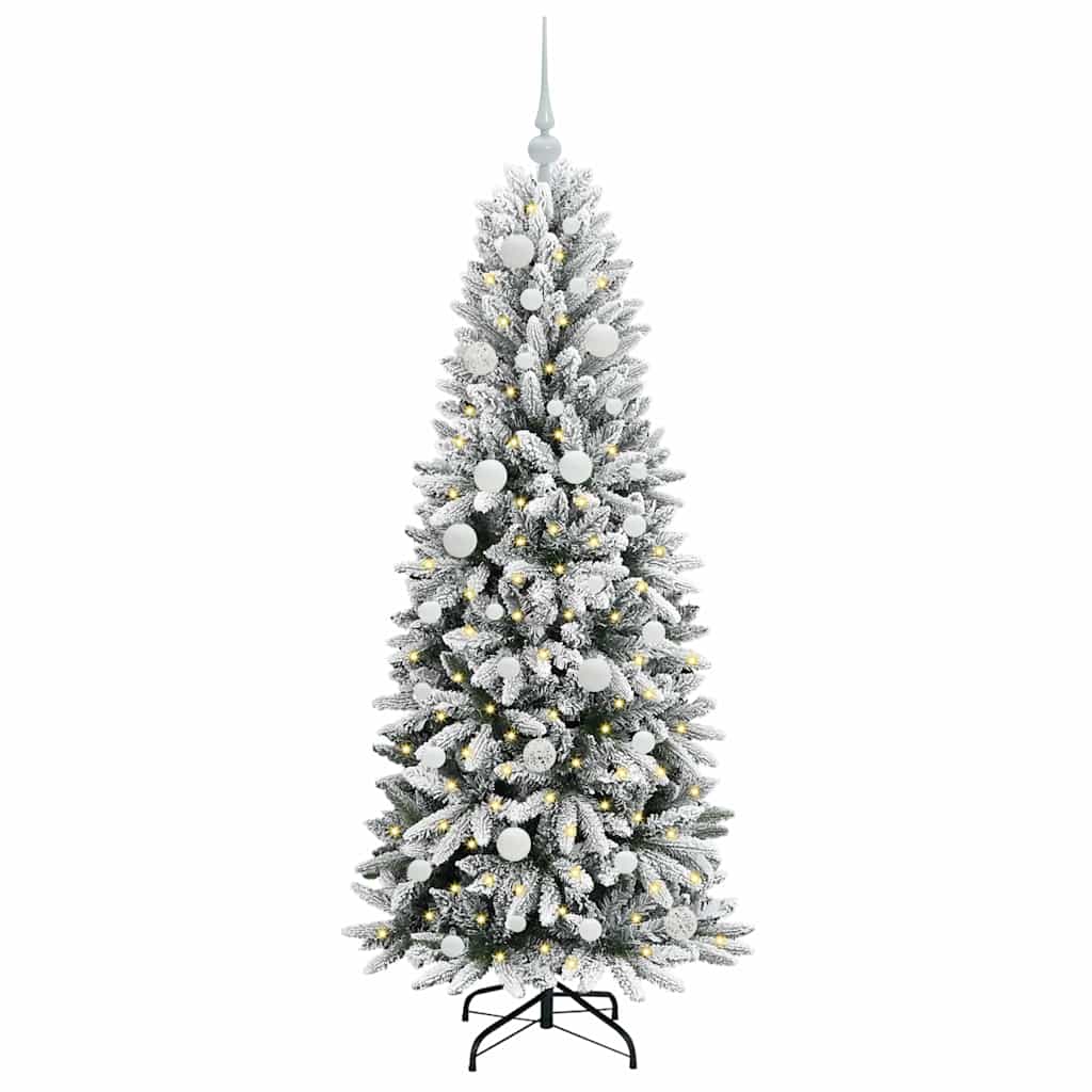 Artificial Christmas Tree with 150 LEDs White 63 x 63 x 150 cm