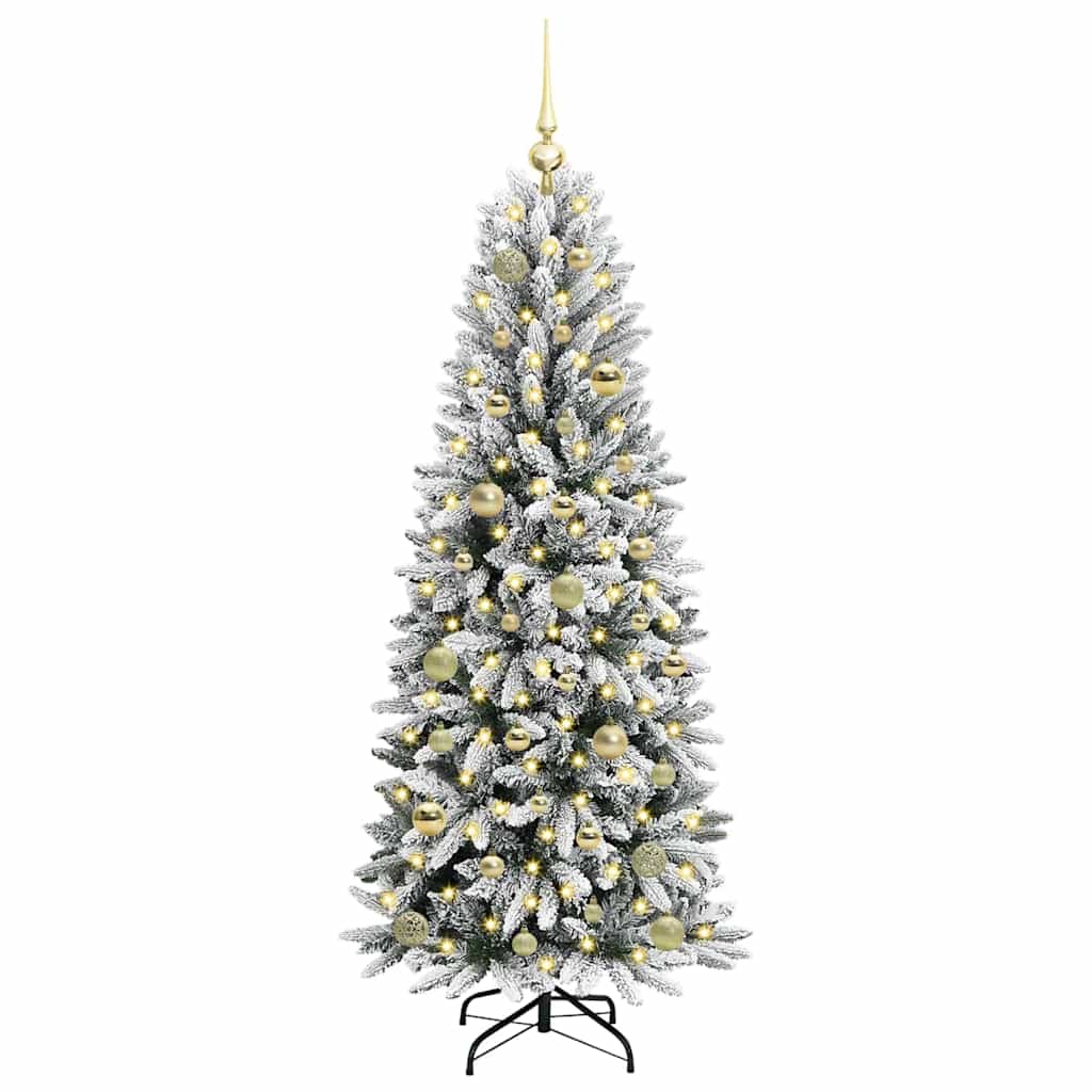 Artificial Christmas Tree with 150 LEDs White 63 x 63 x 150 cm