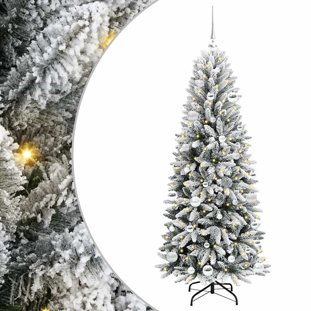 Artificial Christmas Tree with 150 LEDs White 63 x 63 x 150 cm
