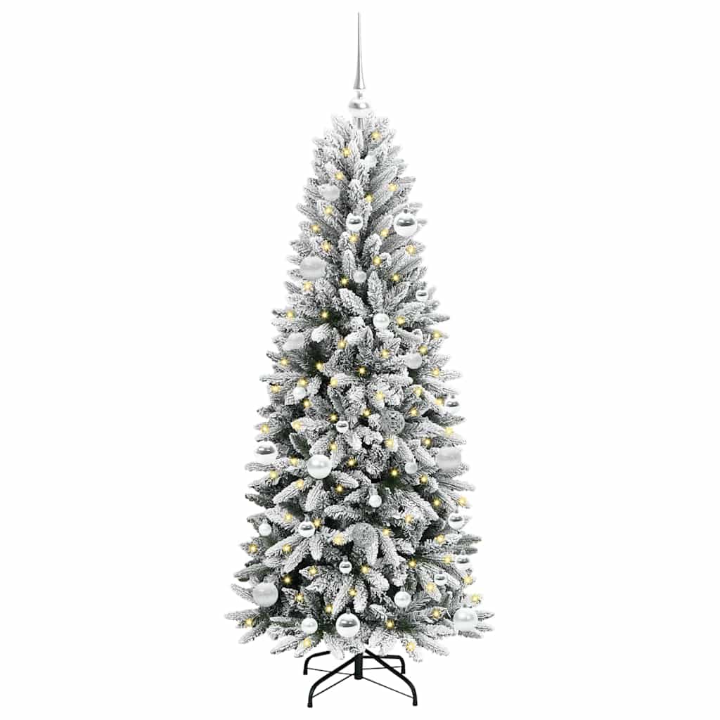 Artificial Christmas Tree with 150 LEDs White 63 x 63 x 150 cm