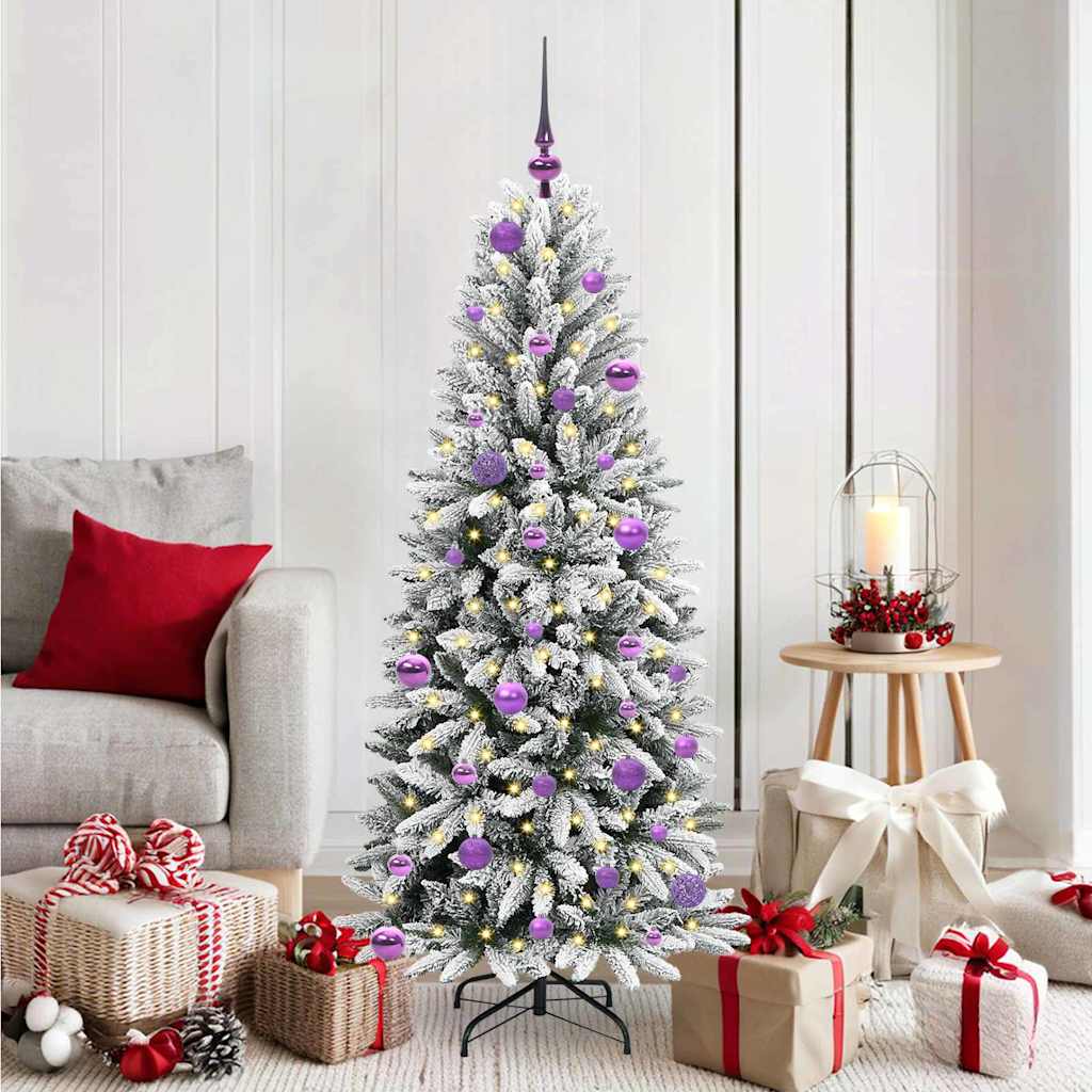 Artificial Christmas Tree with 150 LEDs White 63 x 63 x 150 cm