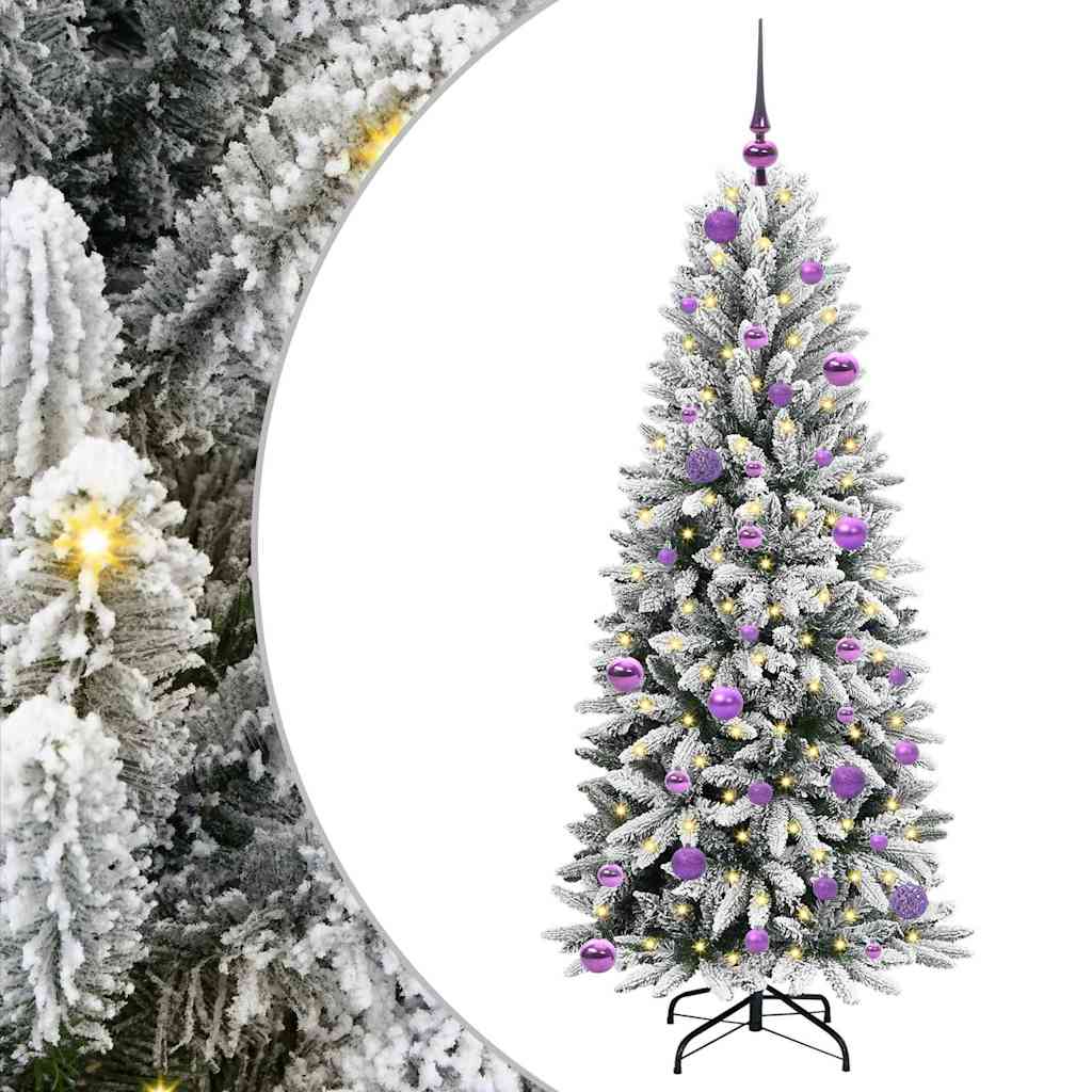 Artificial Christmas Tree with 150 LEDs White 63 x 63 x 150 cm