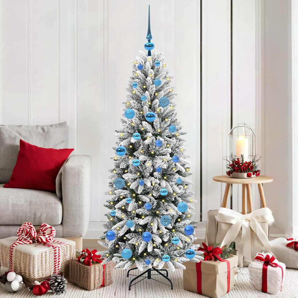 Artificial Christmas Tree with 150 LEDs White 63 x 63 x 150 cm