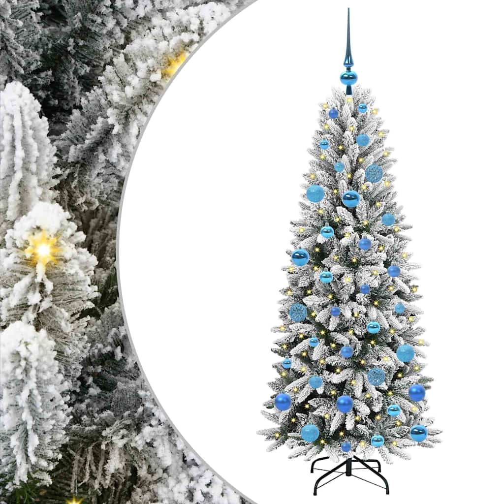 Artificial Christmas Tree with 150 LEDs White 63 x 63 x 150 cm
