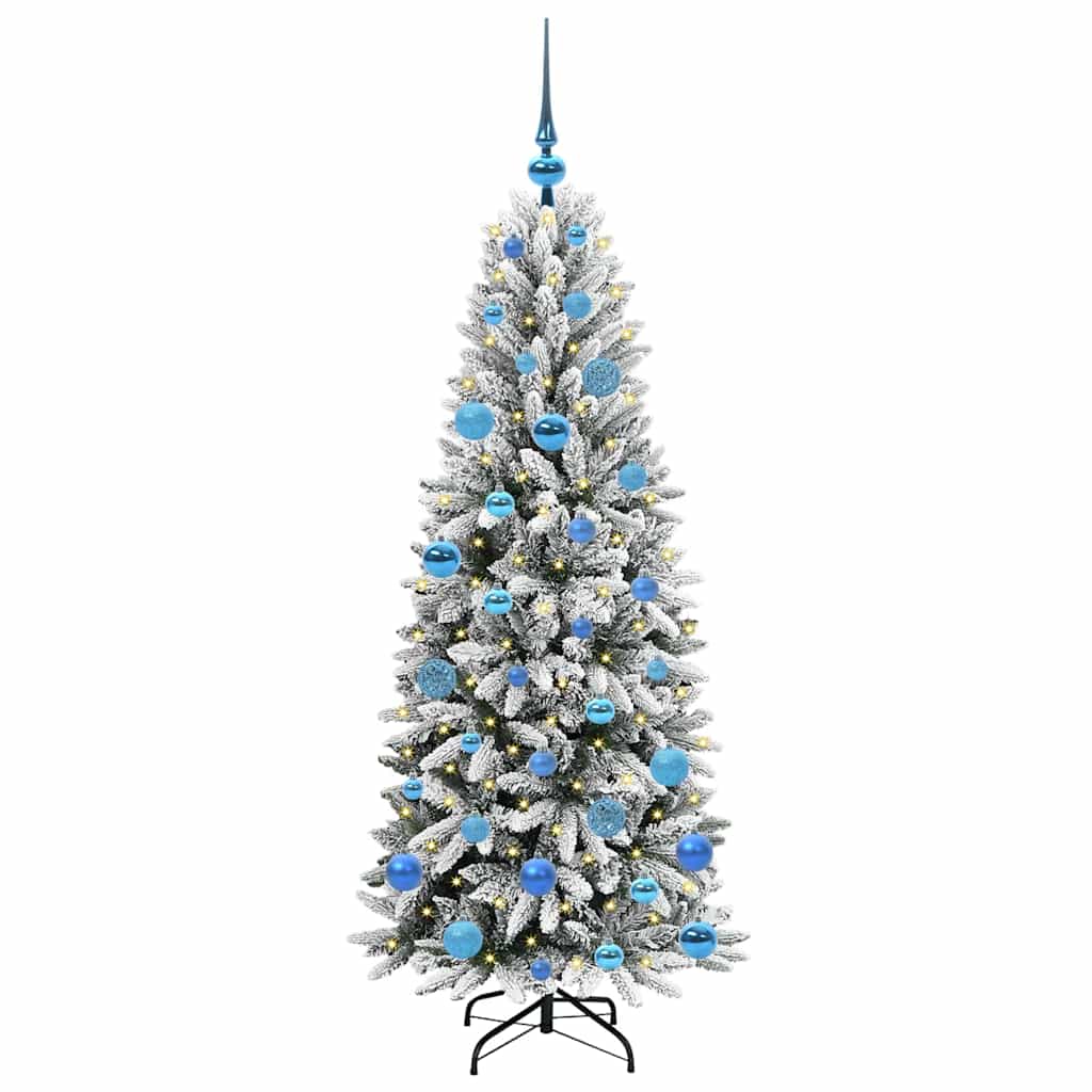 Artificial Christmas Tree with 150 LEDs White 63 x 63 x 150 cm