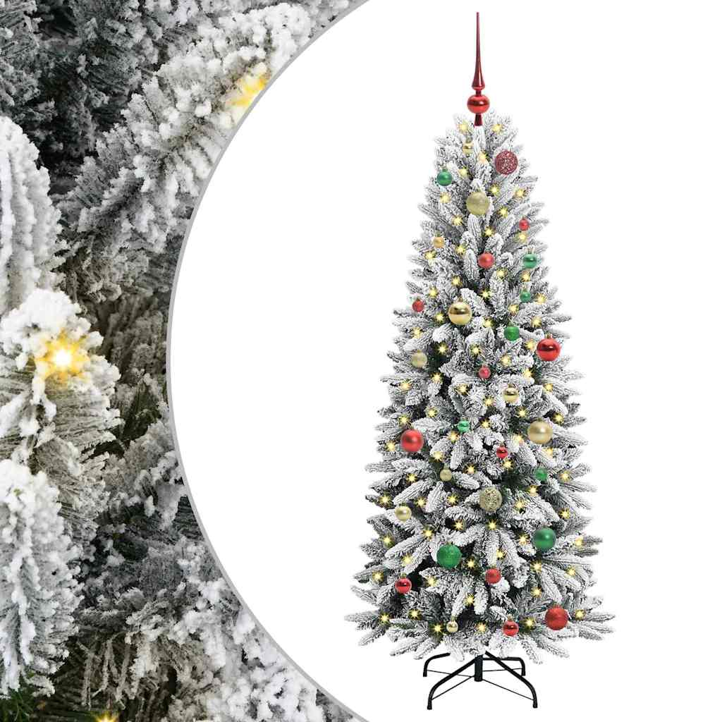 Artificial Christmas Tree with 150 LEDs White 63 x 63 x 150 cm