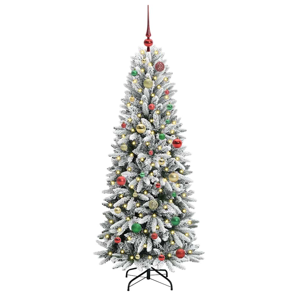 Artificial Christmas Tree with 150 LEDs White 63 x 63 x 150 cm