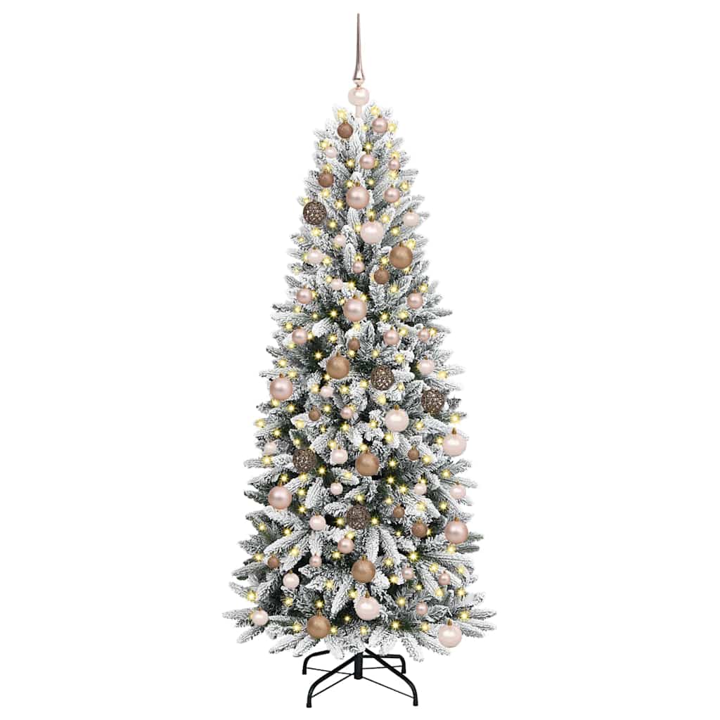 Artificial Christmas Tree with 300 LEDs White 73 x 73 x 180 cm