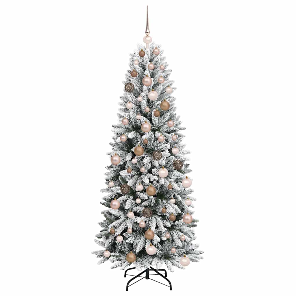 Artificial Christmas Tree with 300 LEDs White 73 x 73 x 180 cm