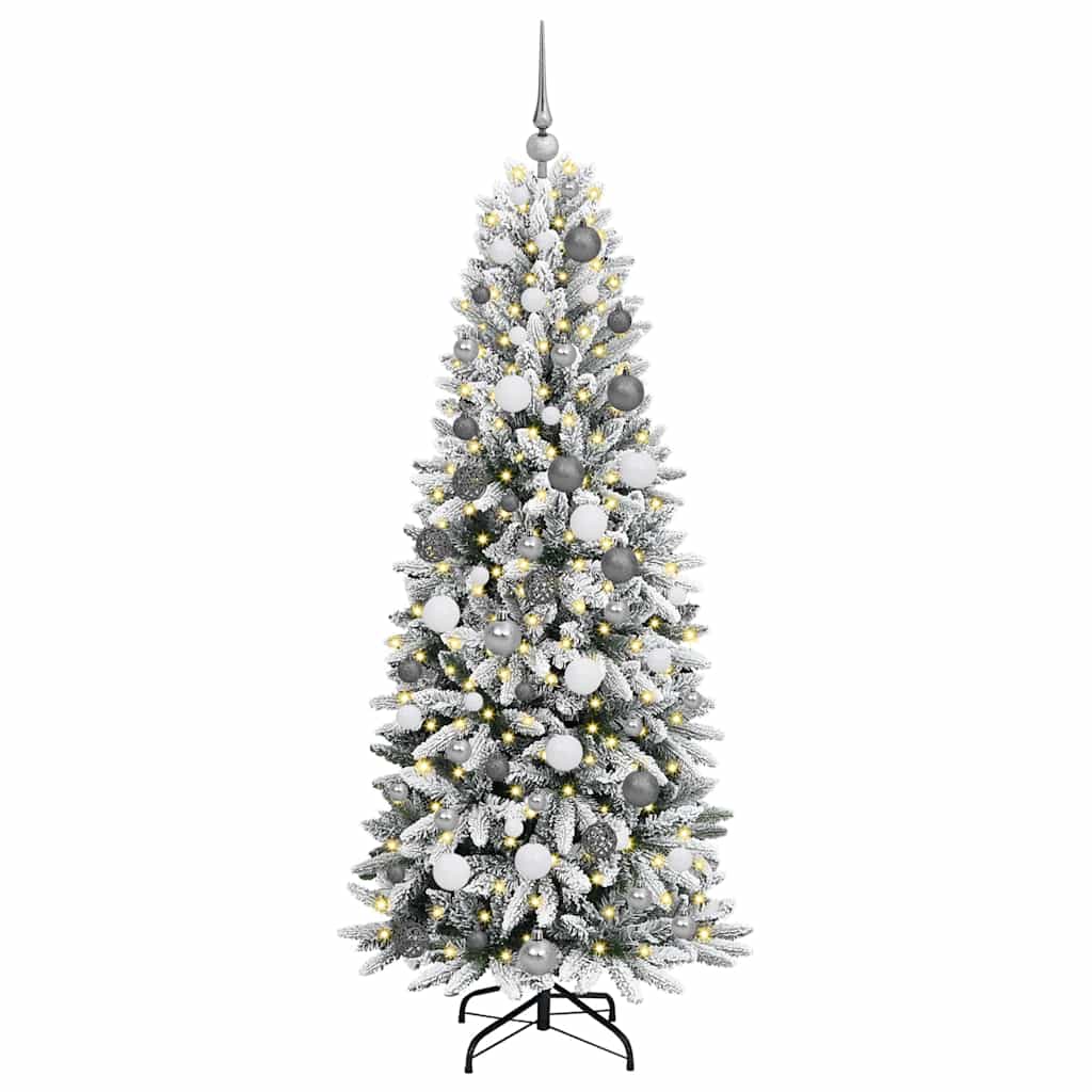 Artificial Christmas Tree with 300 LEDs White 73 x 73 x 180 cm
