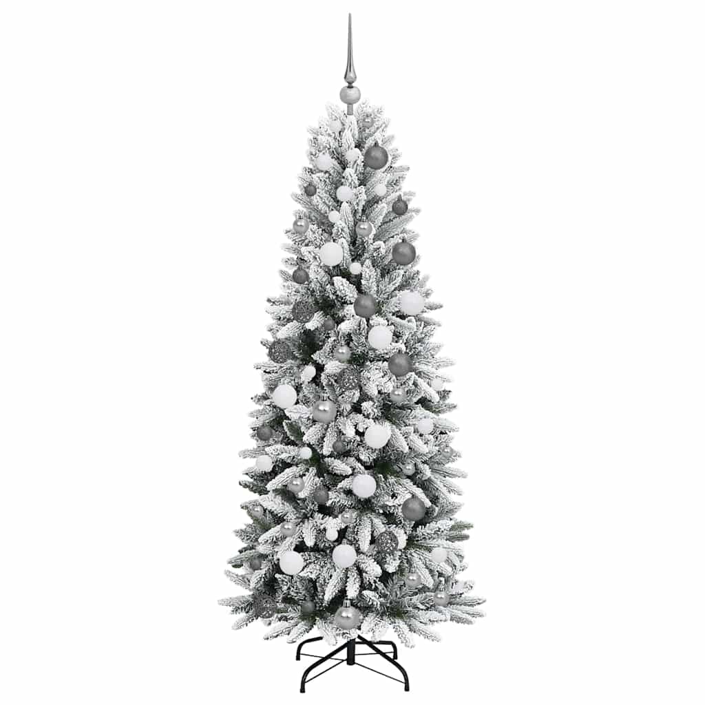 Artificial Christmas Tree with 300 LEDs White 73 x 73 x 180 cm