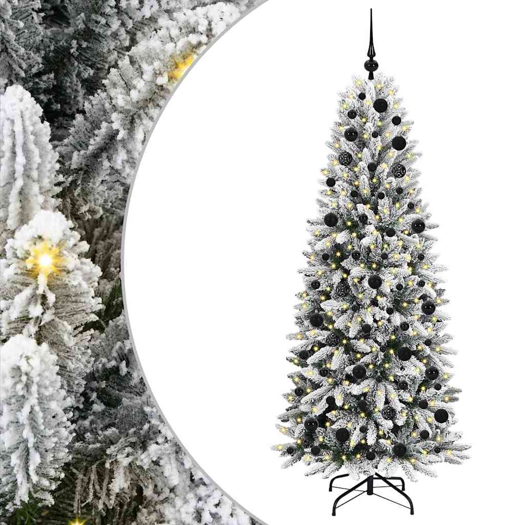 Artificial Christmas Tree with 300 LEDs White 73 x 73 x 180 cm