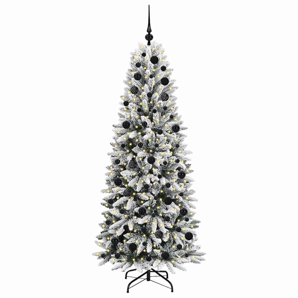 Artificial Christmas Tree with 300 LEDs White 73 x 73 x 180 cm