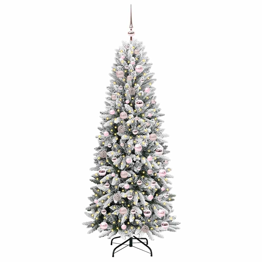 Artificial Christmas Tree with 300 LEDs White 73 x 73 x 180 cm