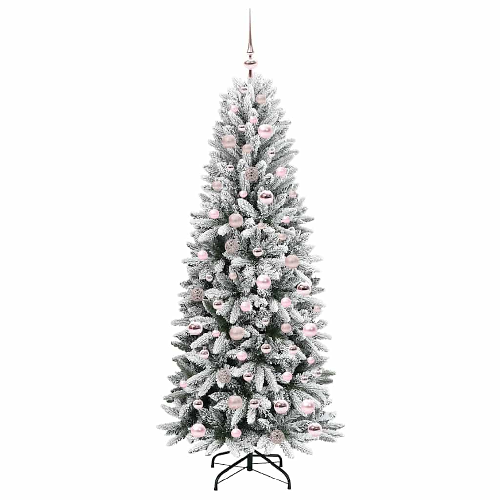 Artificial Christmas Tree with 300 LEDs White 73 x 73 x 180 cm